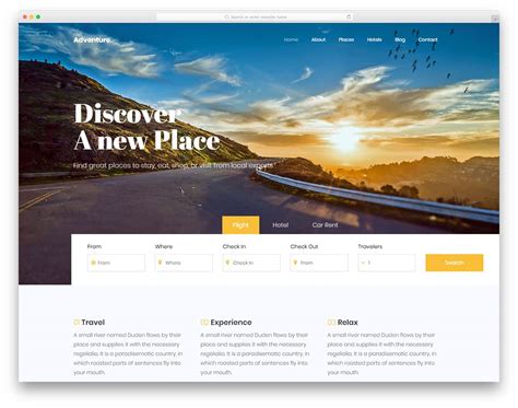 Travel Blog Html Template Free - Nisma.Info