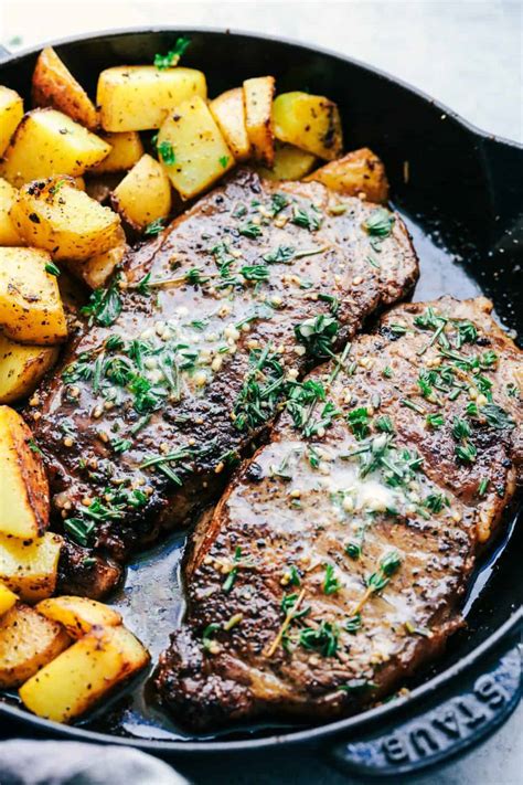 Skillet Garlic Butter Herb Steak and Potatoes | The Recipe Critic