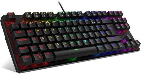 TECWARE Phantom 88 UK Layout Key Mechanical Keyboard, RGB led, Outemu ...