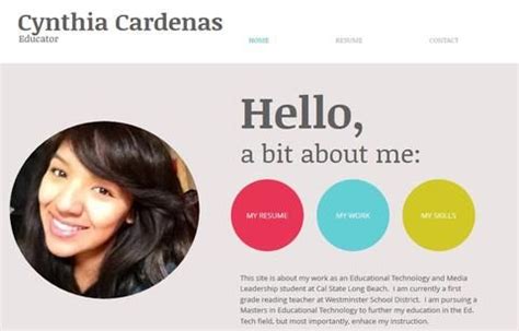 ePortfolio - Sample ePortfolios | Eportfolio, Portfolio examples ...