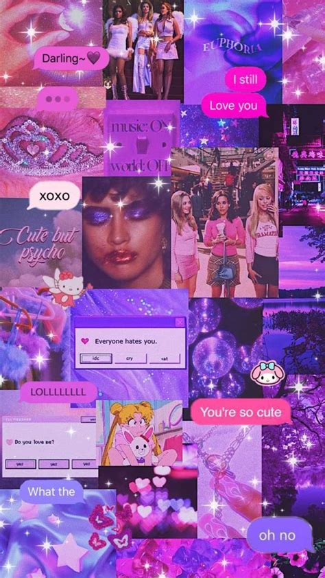 Y2K Aesthetic Wallpaper Laptop Purple