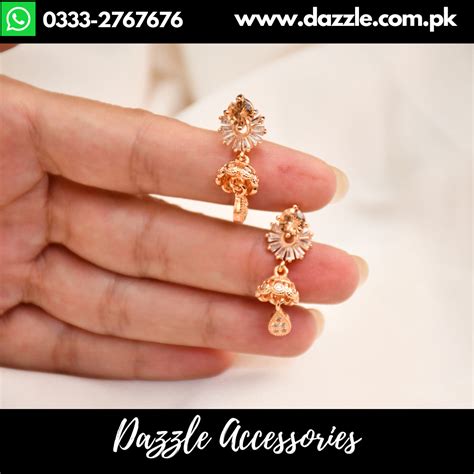 Gold Plated Jhumki Earrings - Dazzle Accessories