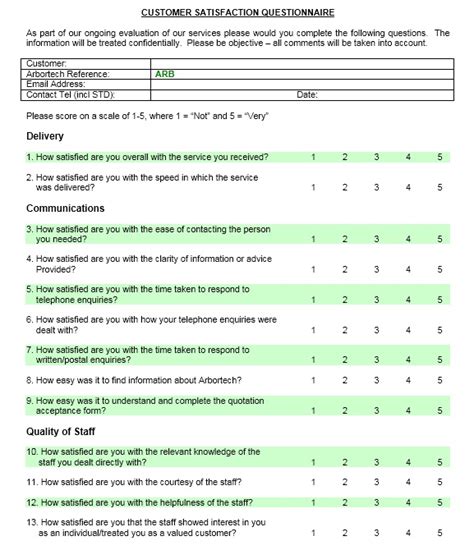 13 Free Sample Customer Satisfaction Survey - Printable Samples