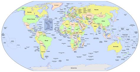 Printable World Map With Country Names | Images and Photos finder