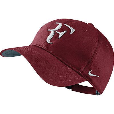 New Nike RF Roger Federer Hat Cap Team Red / Tennis Dri Fit 371202-678 ...