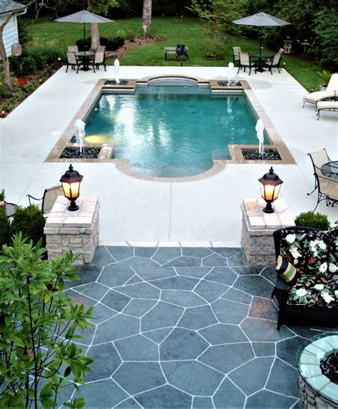 Remodeling your pool deck? Decorative concrete resurfacing combines ...