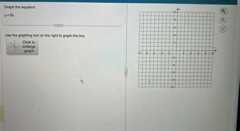 Solved Graph the equation. y=5x Use the graphing tool on the | Chegg.com