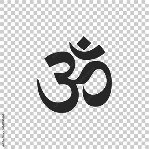 Om or Aum Indian sacred sound icon isolated on transparent background ...