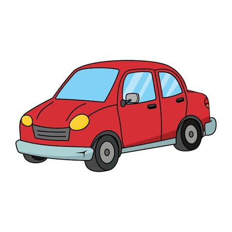 Premium Vector | Car vector illustration. Classic red car. cartoon ...