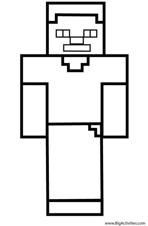 Printable Steve From Minecraft