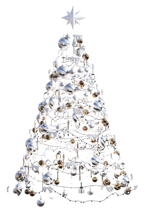 Silver Christmas tree decorations, png overlay. by lewis4721 on DeviantArt