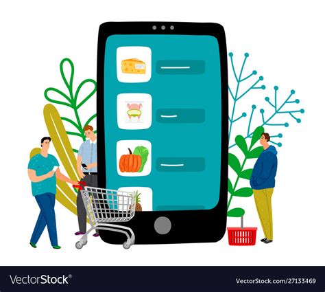 Grocery online shopping Royalty Free Vector Image