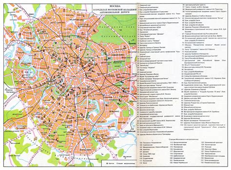 Large tourist map of Moscow city in russian | Moscow | Russia | Europe ...