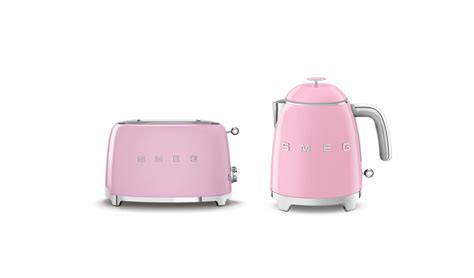 Smeg Toaster with Kettle - Pink (TSF01PKUK+KLF05PKUK) | Harvey Norman ...