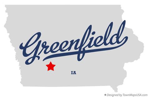 Map of Greenfield, Adair County, IA, Iowa