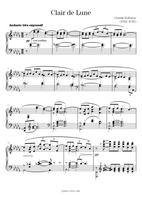 Clair de Lune Free Sheet Music