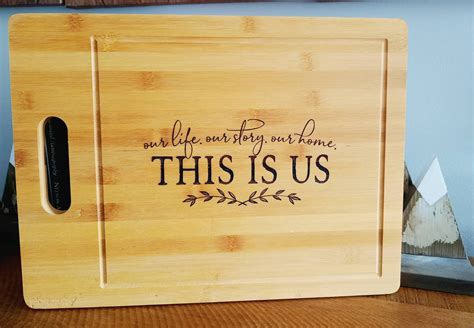 This is Us Laser Engraved Quote on Bamboo Cutting Board | Etsy