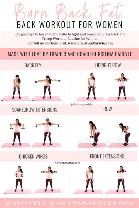 Quick & Easy Fat Burning Back Workout for Women | Christina Carlyle