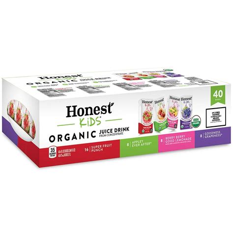 Honest Kids Organic Fruit Juice Drink Boxes, Assorted Flavors (6 oz ...