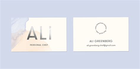 Personal Chef Business Cards on Behance