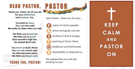 Pastor Appreciation Cards