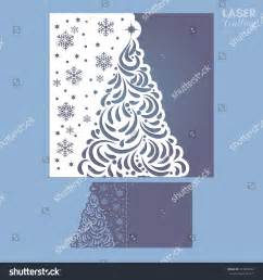 Laser Cut Template Christmas Cards Square Stock Vector (Royalty Free ...