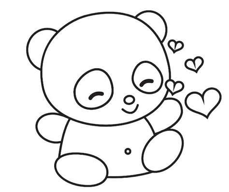 Kawaii Panda Coloring Page Printable | The Best Porn Website