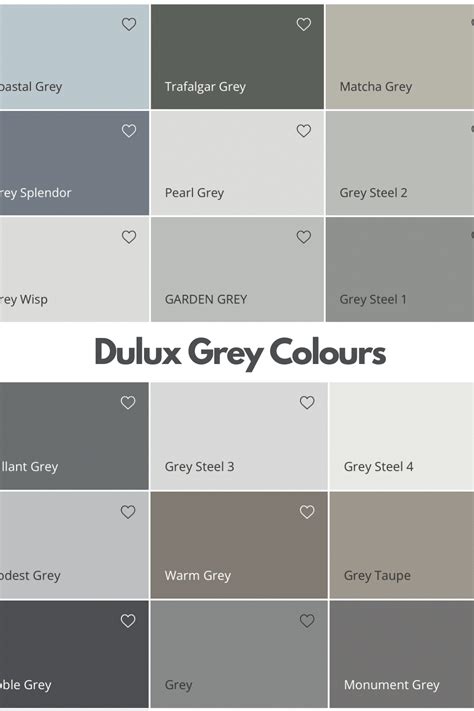 Dulux Colour Chart Grey Colour Chart Dulux Colour Chart Paint Color ...