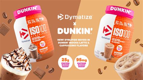 DYMATIZE ISO-100 DUNKIN SERIES PROTEIN -LACTOSE FREE ! ONLY 1G SUGAR ...