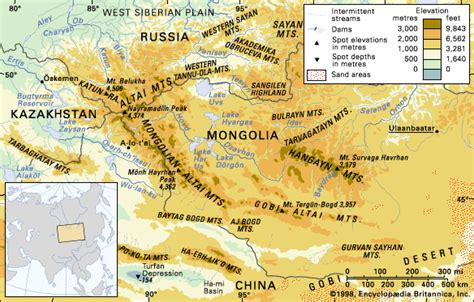 Mountain Ranges In Asia Map