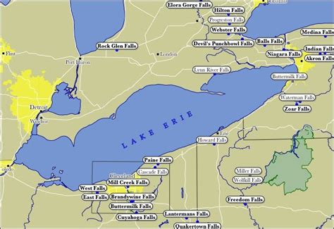 Map of Lake Erie WaterFalls | Explore | Pinterest | Lake erie and Lakes