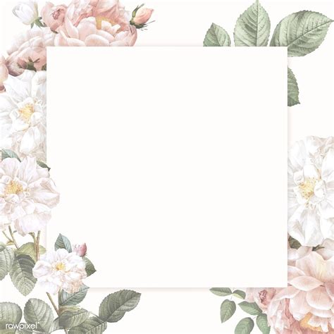 Elegant floral frame design vector | premium image by rawpixel.com ...