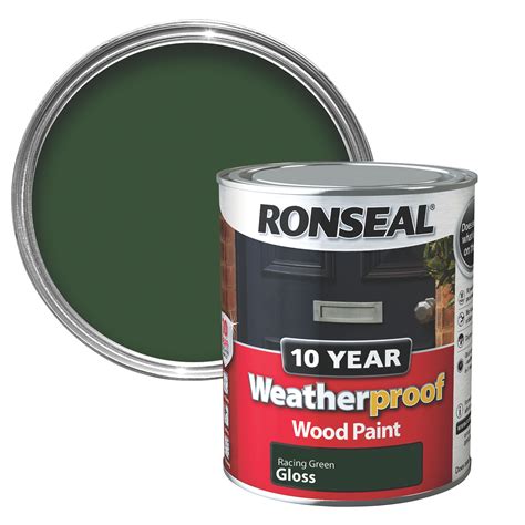 Ronseal Racing Green Gloss Wood Paint 750ml | Departments | DIY at B&Q