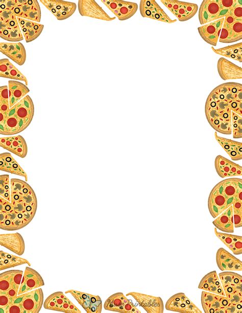 Full Pizza Clipart Border