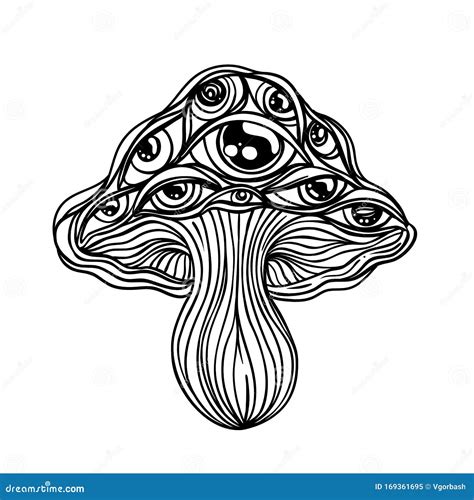 Aesthetic Coloring Pages Mushroom Psychedelic Mushrooms Coloring Page ...