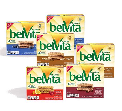 BelVita Breakfast Biscuits Variety Pack, 30 Pouches, Blueberry, Golden ...