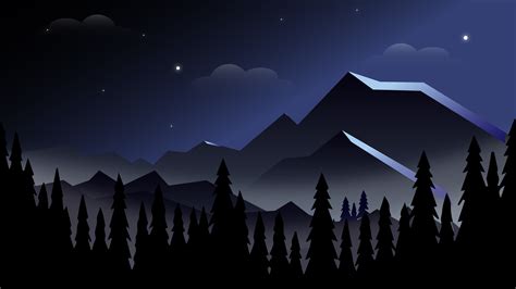 7680x4320 Night Mountains Minimalist 8k 8K ,HD 4k Wallpapers,Images ...