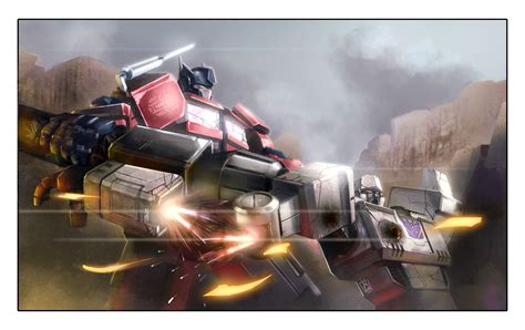 Optimus Prime vs Megatron by geeshin on DeviantArt