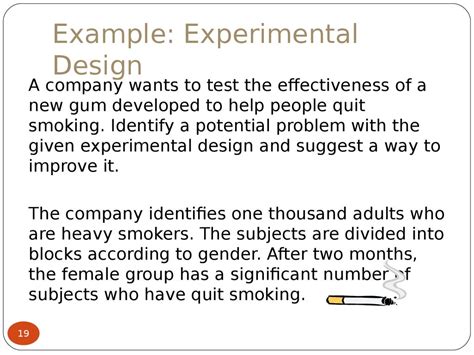 Experimental design. (Section 1.3) - online presentation