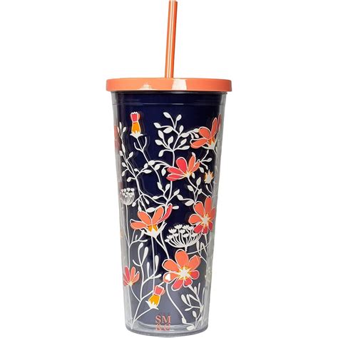 Steel Mill & Co. 24 Ounce Tumbler with Lid and Reusable Silicone Straw ...