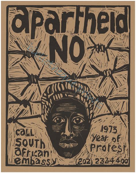 Apertheid No South Africa Anti-apartheid 1975 Poster Fine | Etsy