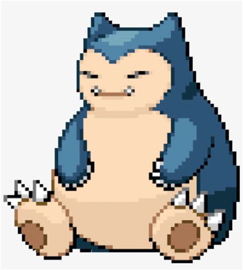 Snorlax Pixel Art Pokemon Snorlax Png Image Transparent Png Free ...