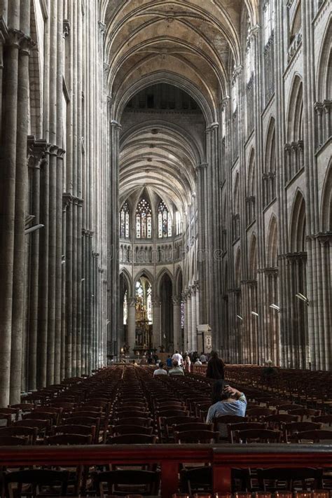 Interior of the Cathedral in Rouen, France Editorial Photography ...