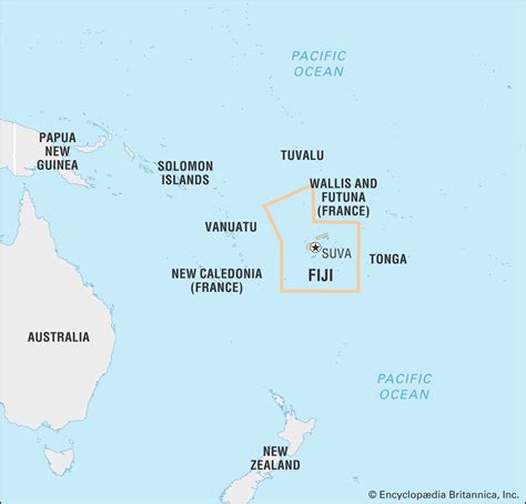 Fiji Area Map