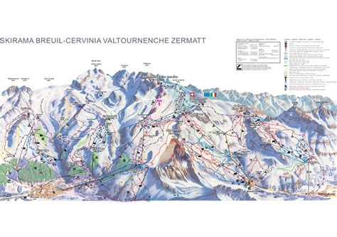 Cervinia Piste Map 2019 - Ski Europe - winter ski vacation deals in ...