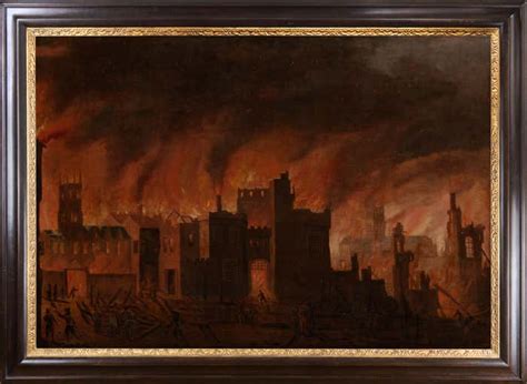 Early oil depicting the Great Fire of London For Sale at 1stDibs | jan ...