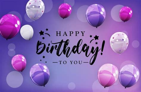 Happy Birthday congratulations banner design with Confetti, Balloons ...