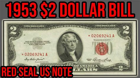 1953 Red Seal $2 Dollar Bill Complete Guide - How Much Is It Worth And ...