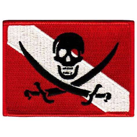 Scuba Diving Calico Jack Flag Embroidered Patch