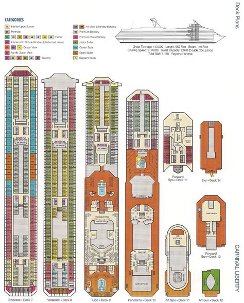 Carnival Liberty Deck Plan | Carnival liberty deck plan, Carnival valor ...